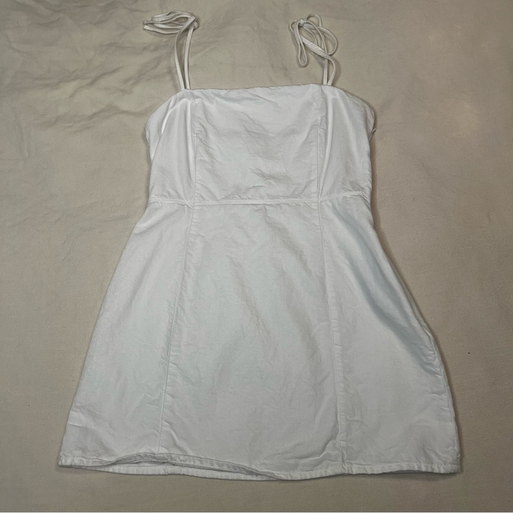 Zara white denim dress